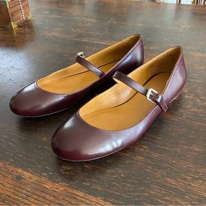 Vintage Polo Ralph Lauren Vintage Burgundy Leather Mary Jane Flats Size 9.5/10